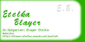 etelka blayer business card